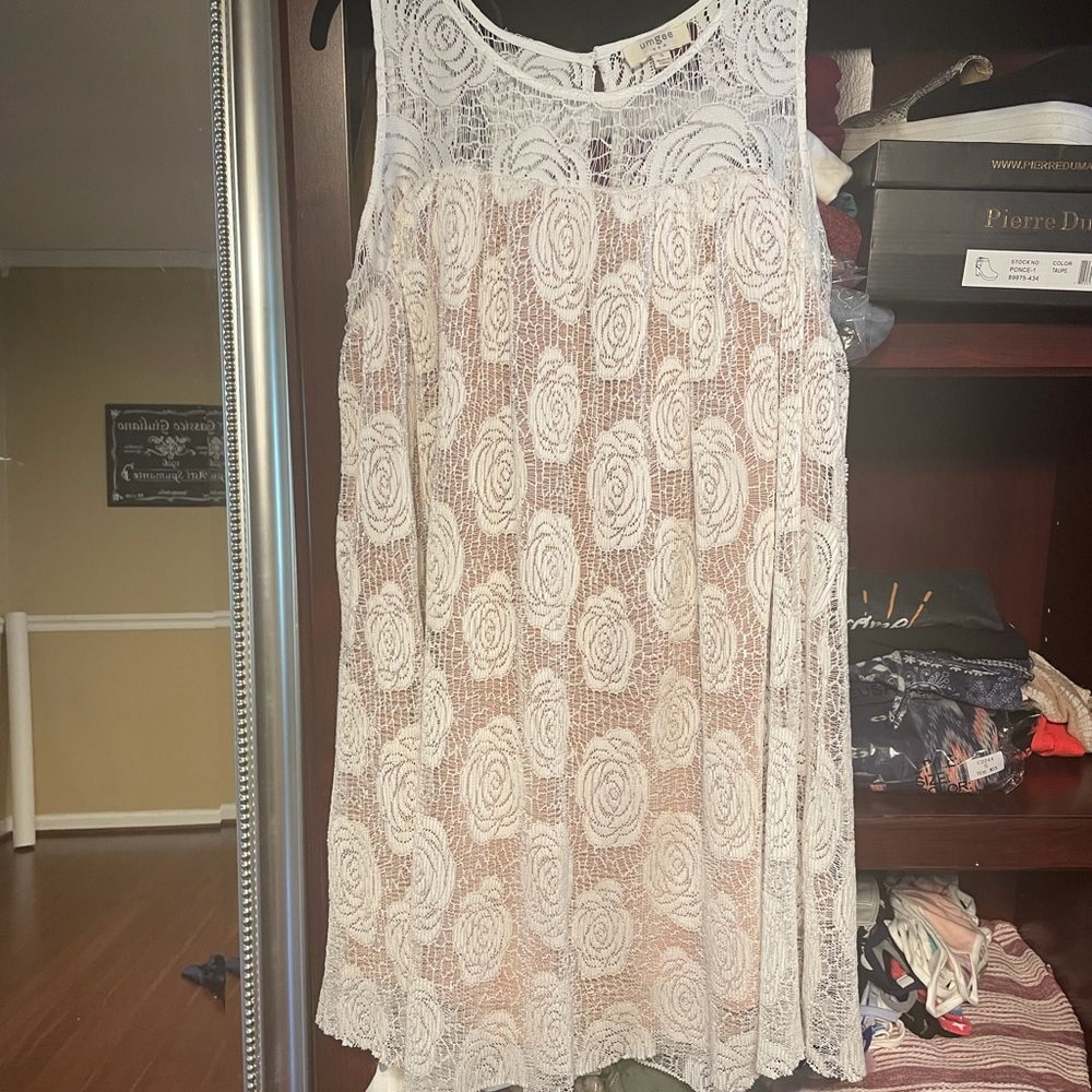 Umgee White Lace Dress Size Small NWOT